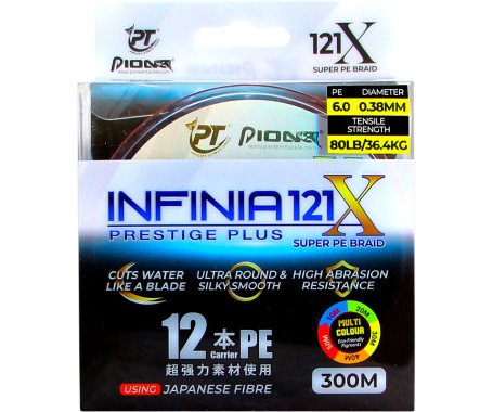 PIONEER - Infinia 121 X Prestige Plus Super PE Braid Fishing Line